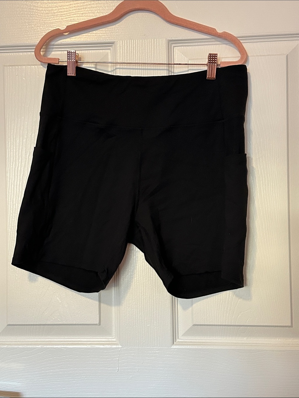 Black Women's Performance Shorts with Side Pockets